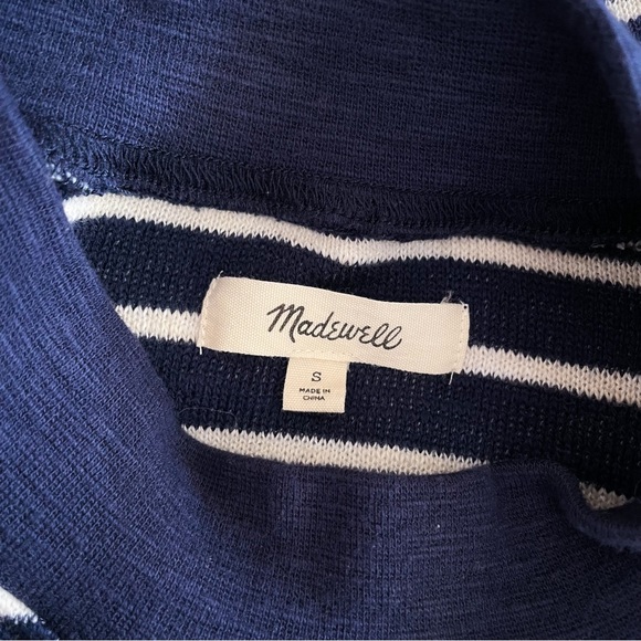 Madewell Quilted Studio Mockneck Sweatshirt in Stripe - Picture 7 of 7